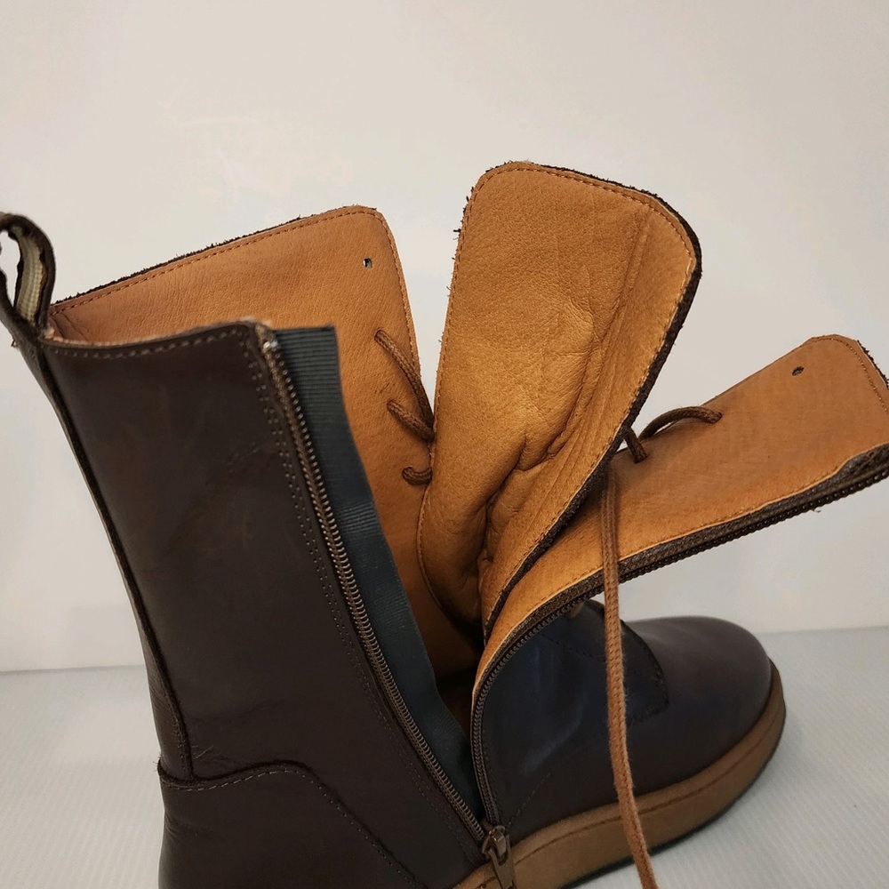 1980 NWOT Genuine Leather Upper&Lining, Lace&Zip Closure Portugal made Booties - Picture 7 of 15